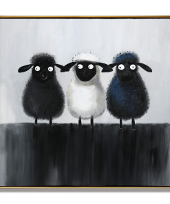 Three Little Woolies – Modern Cute Sheep Art