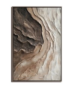 Natural Canyon-3D Abstract Nature-Inspired Canvas Painting for Living Rooms
