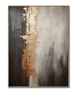 Modern Abstract Textured Wall Art -Urban Radiance Luxury Painting for Living Room